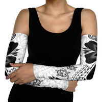 Polynesia Romantic Valentine Arm Sleeves Sea Turtle Couple With White Plumeria LT05 - Polynesian Pride