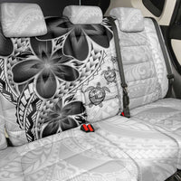Polynesia Romantic Valentine Back Car Seat Cover Sea Turtle Couple With White Plumeria LT05 - Polynesian Pride