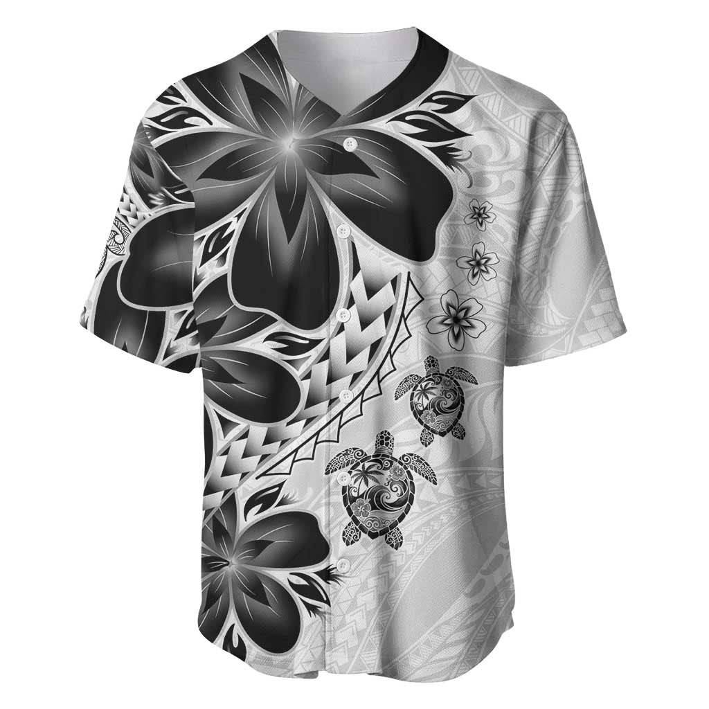 Polynesia Romantic Valentine Baseball Jersey Sea Turtle Couple With White Plumeria LT05 White - Polynesian Pride