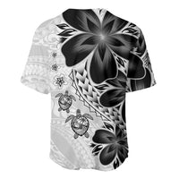 Polynesia Romantic Valentine Baseball Jersey Sea Turtle Couple With White Plumeria LT05 - Polynesian Pride