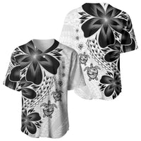 Polynesia Romantic Valentine Baseball Jersey Sea Turtle Couple With White Plumeria LT05 - Polynesian Pride