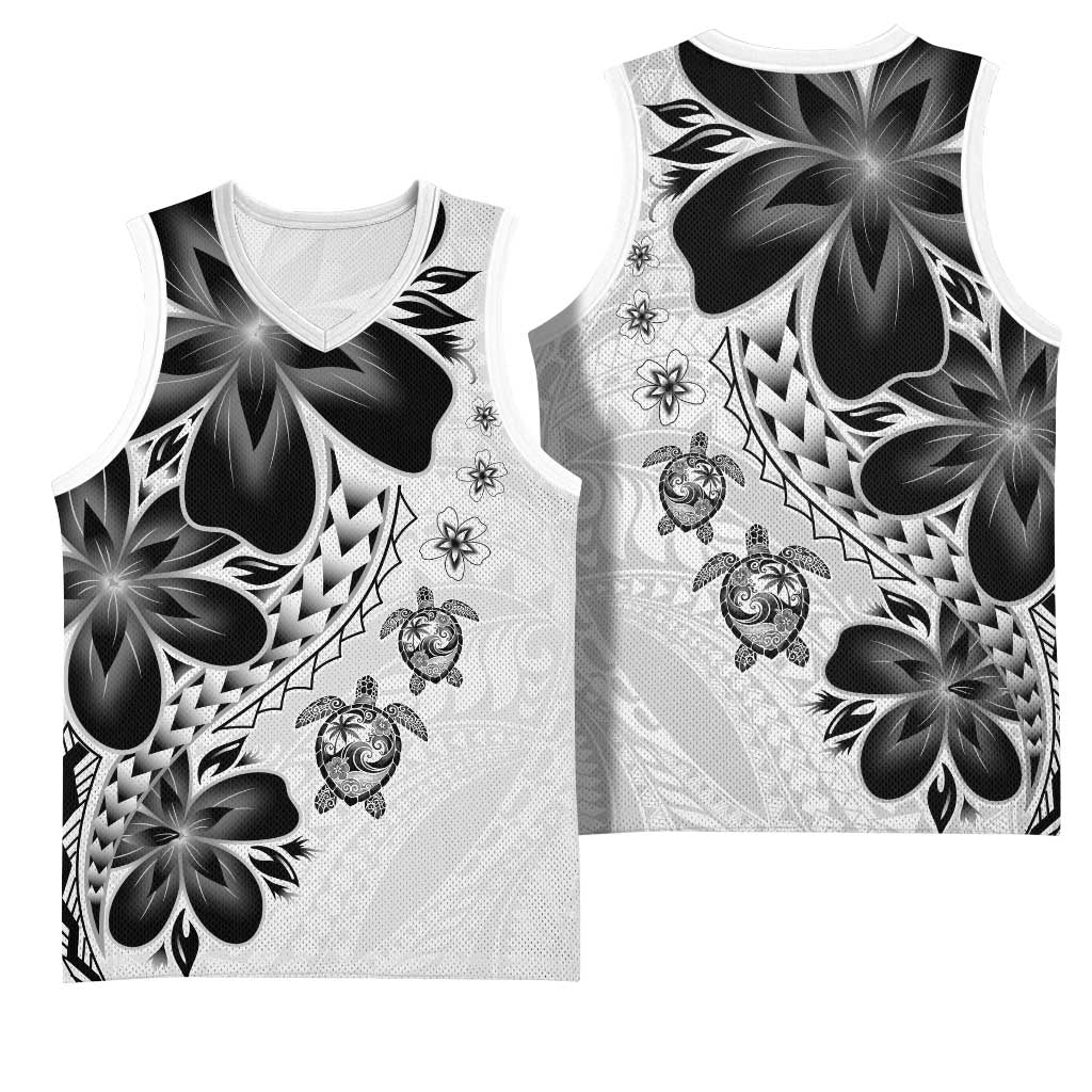 Polynesia Romantic Valentine Basketball Jersey Sea Turtle Couple With White Plumeria LT05 - Polynesian Pride
