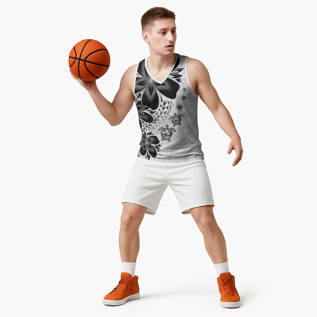 Polynesia Romantic Valentine Basketball Jersey Sea Turtle Couple With White Plumeria LT05 - Polynesian Pride