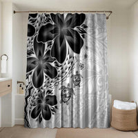 Polynesia Romantic Valentine Bathroom Set Sea Turtle Couple With White Plumeria LT05 Shower Curtain Only White - Polynesian Pride