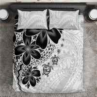 Polynesia Romantic Valentine Bedding Set Sea Turtle Couple With White Plumeria LT05 White - Polynesian Pride