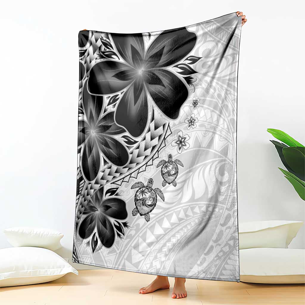 Polynesia Romantic Valentine Blanket Sea Turtle Couple With White Plumeria LT05 - Polynesian Pride