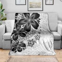 Polynesia Romantic Valentine Blanket Sea Turtle Couple With White Plumeria LT05 - Polynesian Pride