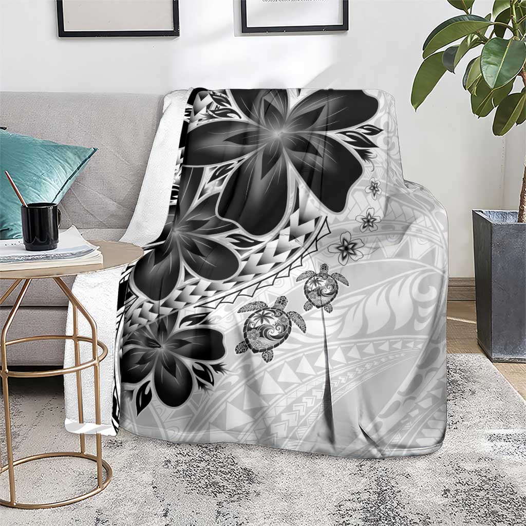 Polynesia Romantic Valentine Blanket Sea Turtle Couple With White Plumeria LT05 - Polynesian Pride
