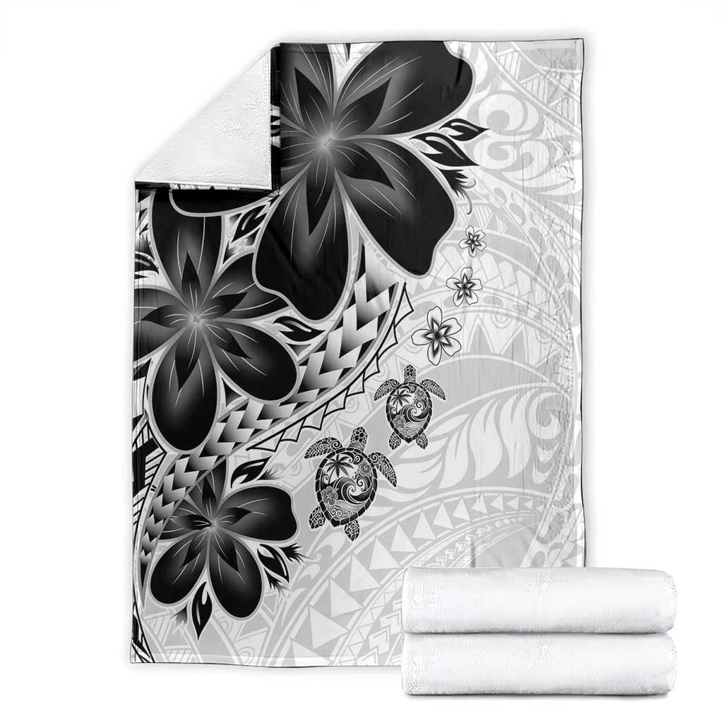 Polynesia Romantic Valentine Blanket Sea Turtle Couple With White Plumeria LT05 - Polynesian Pride