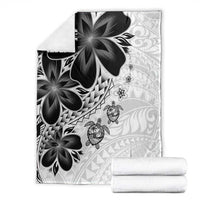 Polynesia Romantic Valentine Blanket Sea Turtle Couple With White Plumeria LT05 - Polynesian Pride