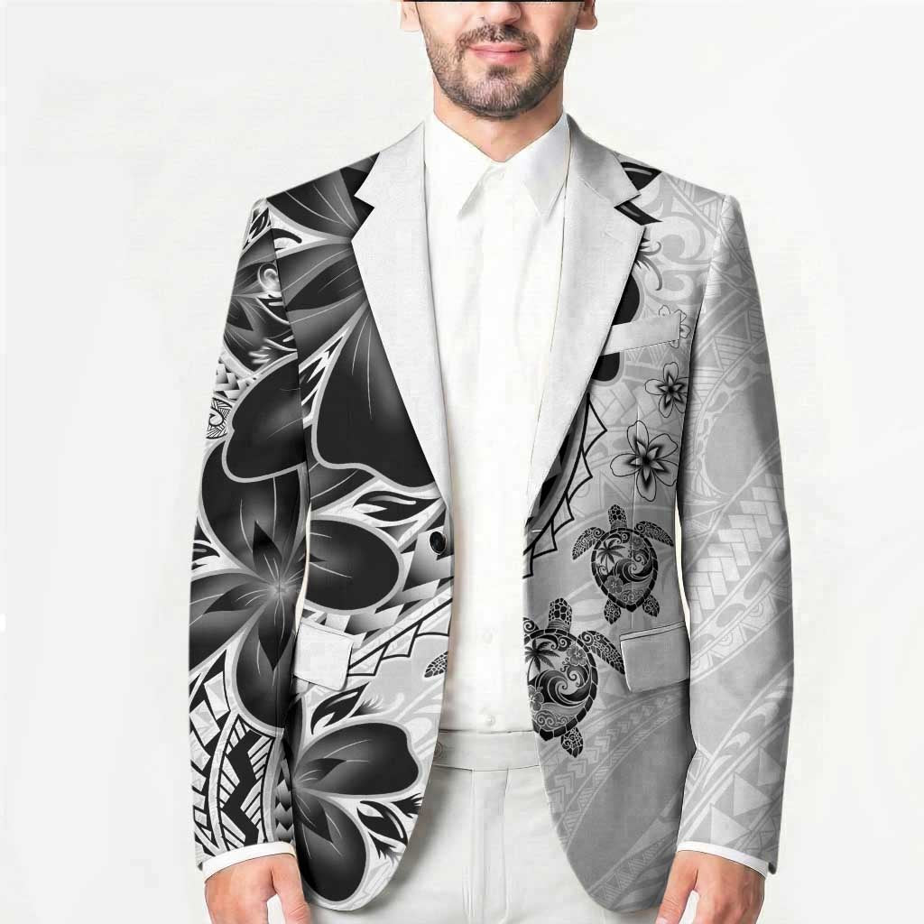 Polynesia Romantic Valentine Blazer Sea Turtle Couple With White Plumeria LT05 - Polynesian Pride