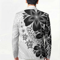 Polynesia Romantic Valentine Blazer Sea Turtle Couple With White Plumeria LT05 - Polynesian Pride