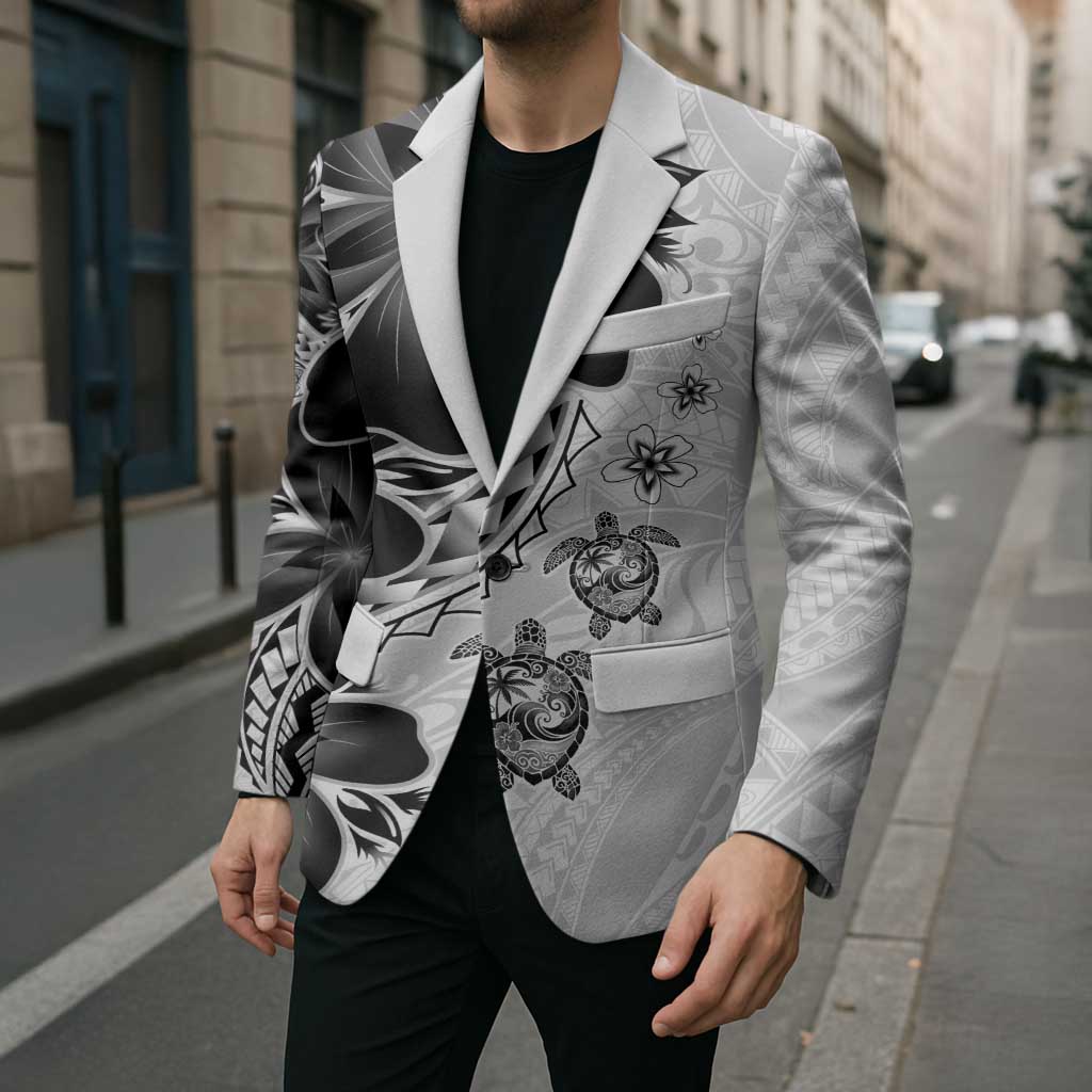 Polynesia Romantic Valentine Blazer Sea Turtle Couple With White Plumeria LT05 - Polynesian Pride