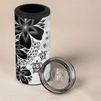 Polynesia Romantic Valentine 4 in 1 Can Cooler Tumbler Sea Turtle Couple With White Plumeria LT05 - Polynesian Pride