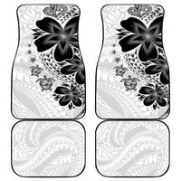 Polynesia Romantic Valentine Car Mats Sea Turtle Couple With White Plumeria