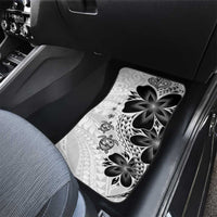 Polynesia Romantic Valentine Car Mats Sea Turtle Couple With White Plumeria