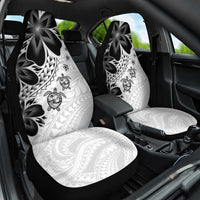 Polynesia Romantic Valentine Car Seat Cover Sea Turtle Couple With White Plumeria LT05 One Size White - Polynesian Pride
