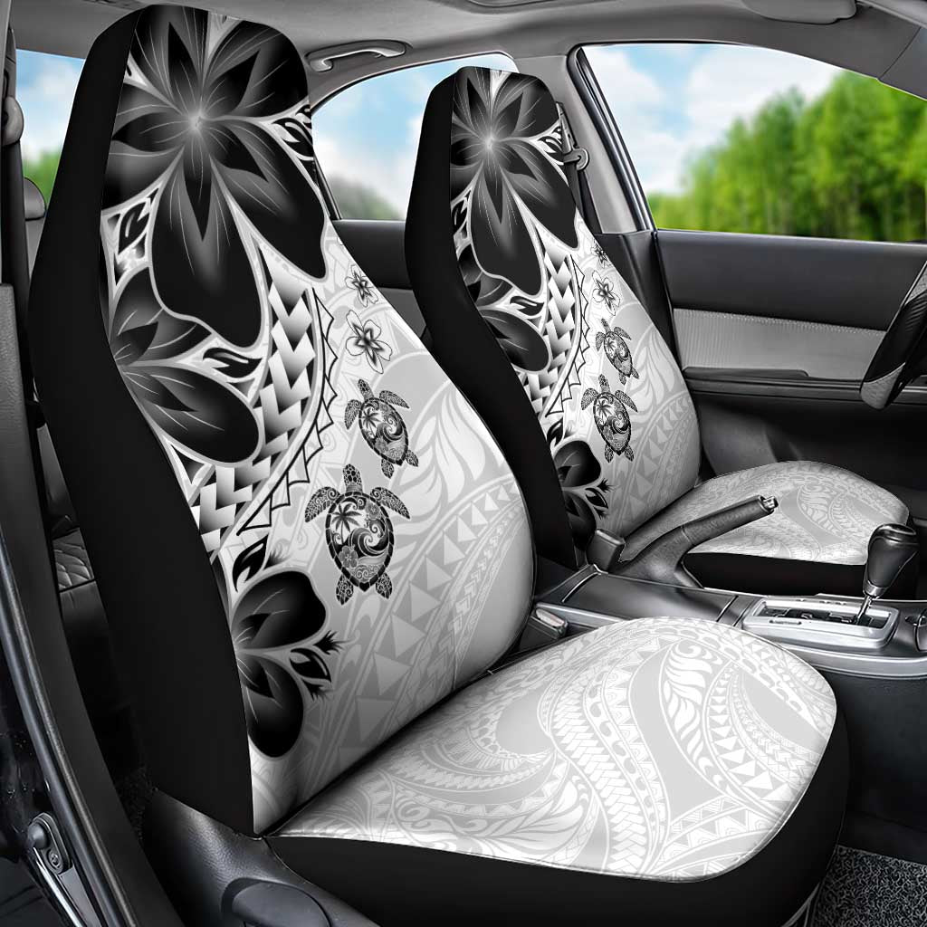 Polynesia Romantic Valentine Car Seat Cover Sea Turtle Couple With White Plumeria LT05 - Polynesian Pride