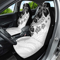 Polynesia Romantic Valentine Car Seat Cover Sea Turtle Couple With White Plumeria LT05 - Polynesian Pride