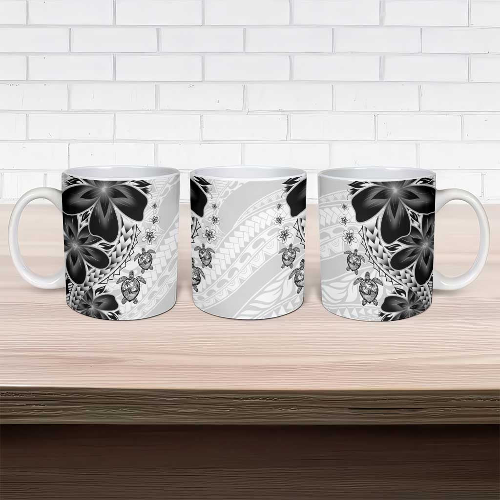 Polynesia Romantic Valentine Ceramic Mug Sea Turtle Couple With White Plumeria LT05 - Polynesian Pride