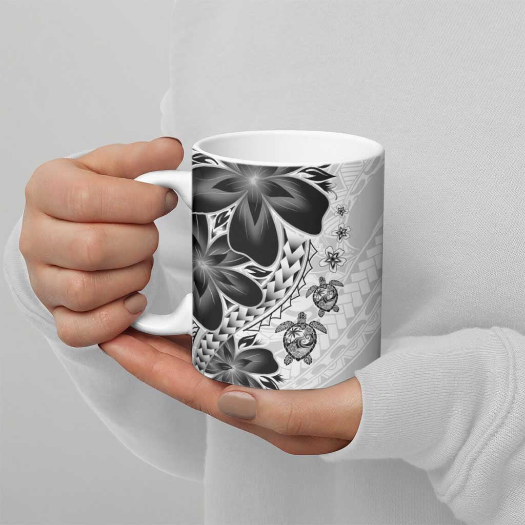 Polynesia Romantic Valentine Ceramic Mug Sea Turtle Couple With White Plumeria LT05 - Polynesian Pride
