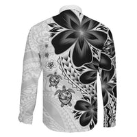 Polynesia Romantic Valentine Family Matching Off Shoulder Maxi Dress and Hawaiian Shirt Sea Turtle Couple With White Plumeria