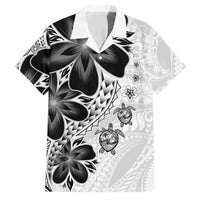 Polynesia Romantic Valentine Family Matching Tank Maxi Dress and Hawaiian Shirt Sea Turtle Couple With White Plumeria