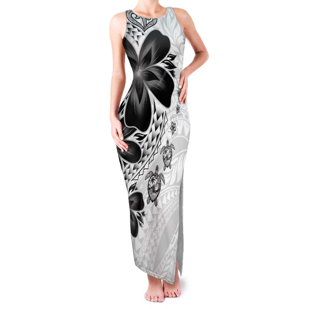 Polynesia Romantic Valentine Family Matching Tank Maxi Dress and Hawaiian Shirt Sea Turtle Couple With White Plumeria
