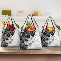 Polynesia Romantic Valentine Grocery Bag Sea Turtle Couple With White Plumeria LT05 3-pack One Size White - Polynesian Pride