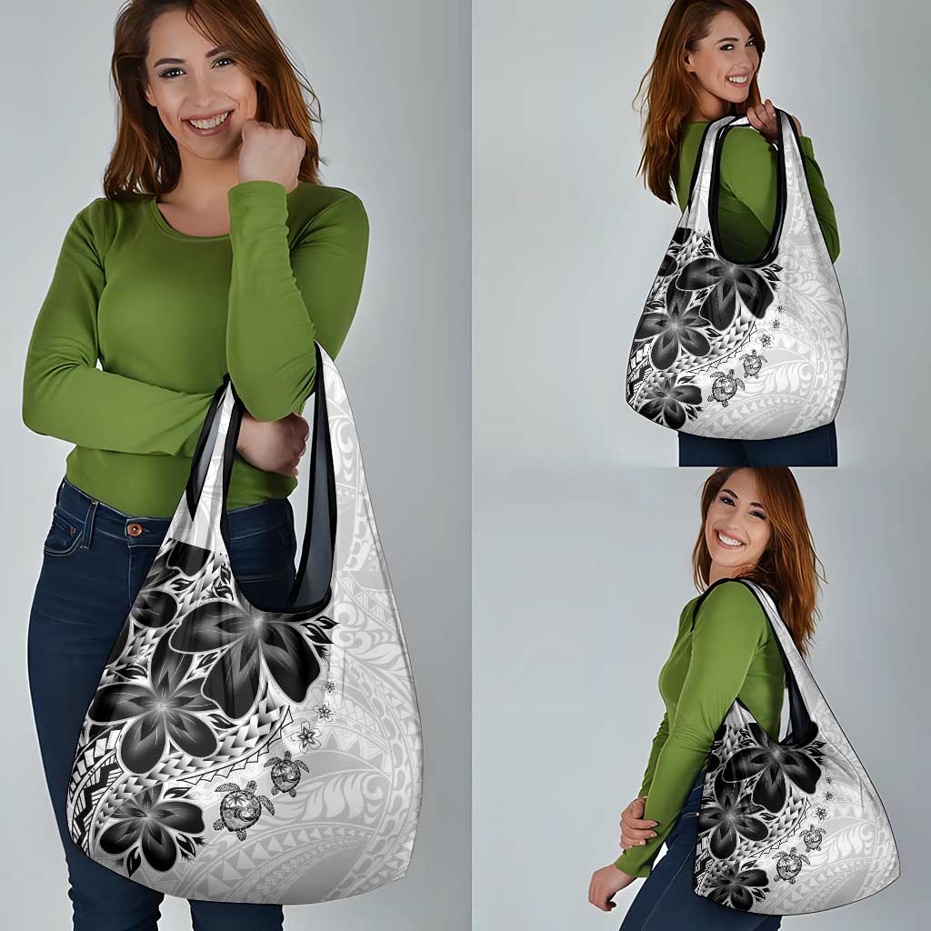 Polynesia Romantic Valentine Grocery Bag Sea Turtle Couple With White Plumeria LT05 - Polynesian Pride