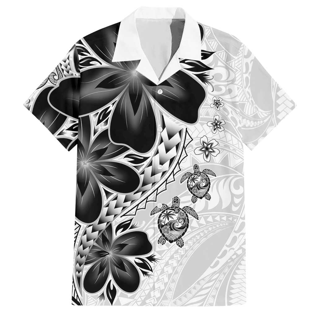 Polynesia Romantic Valentine Hawaiian Shirt Sea Turtle Couple With White Plumeria LT05 White - Polynesian Pride