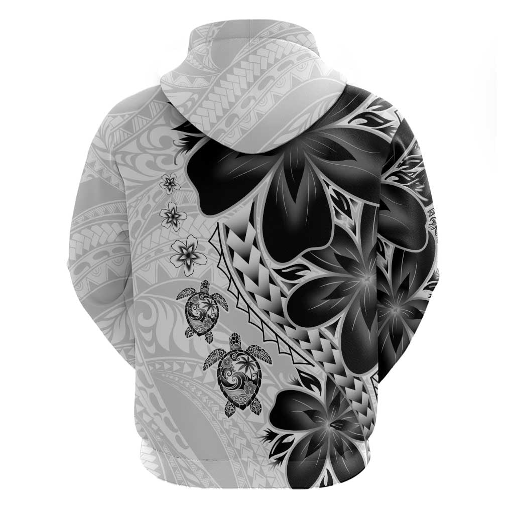 Polynesia Romantic Valentine Hoodie Sea Turtle Couple With White Plumeria LT05 - Polynesian Pride