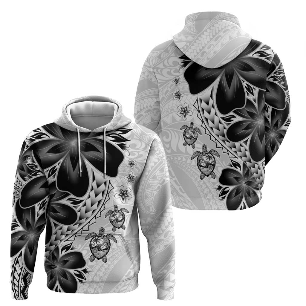 Polynesia Romantic Valentine Hoodie Sea Turtle Couple With White Plumeria LT05 - Polynesian Pride