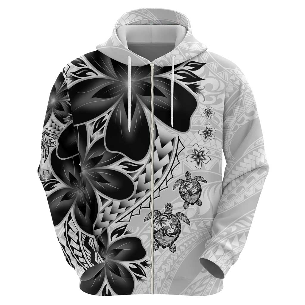 Polynesia Romantic Valentine Hoodie Sea Turtle Couple With White Plumeria LT05 - Polynesian Pride