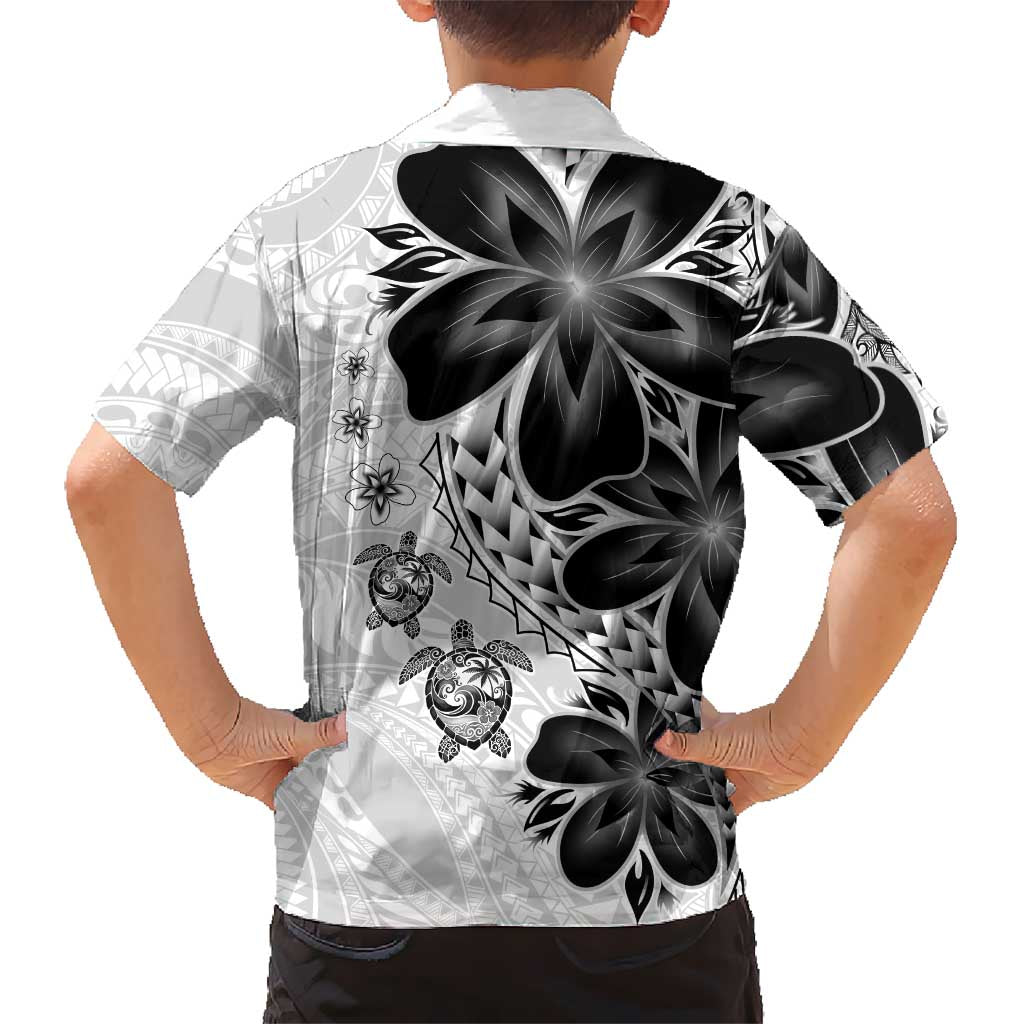 Polynesia Romantic Valentine Kid Hawaiian Shirt Sea Turtle Couple With White Plumeria LT05 - Polynesian Pride