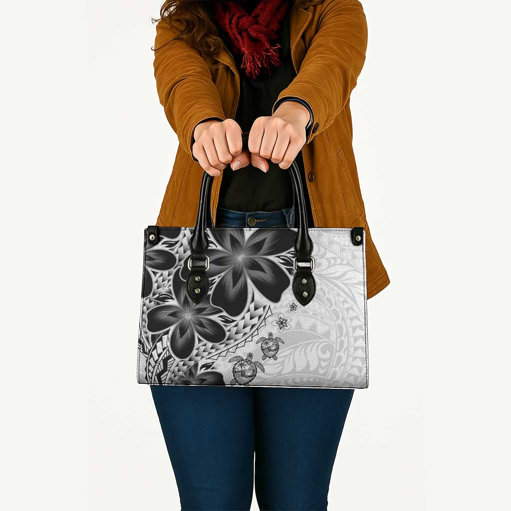 Polynesia Romantic Valentine Leather Bag Sea Turtle Couple With White Plumeria LT05 - Polynesian Pride