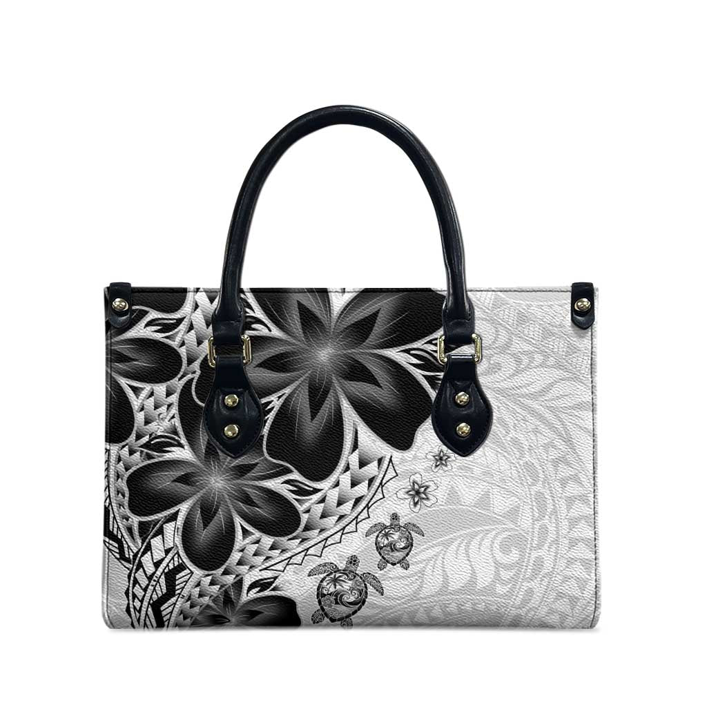 Polynesia Romantic Valentine Leather Bag Sea Turtle Couple With White Plumeria LT05 - Polynesian Pride
