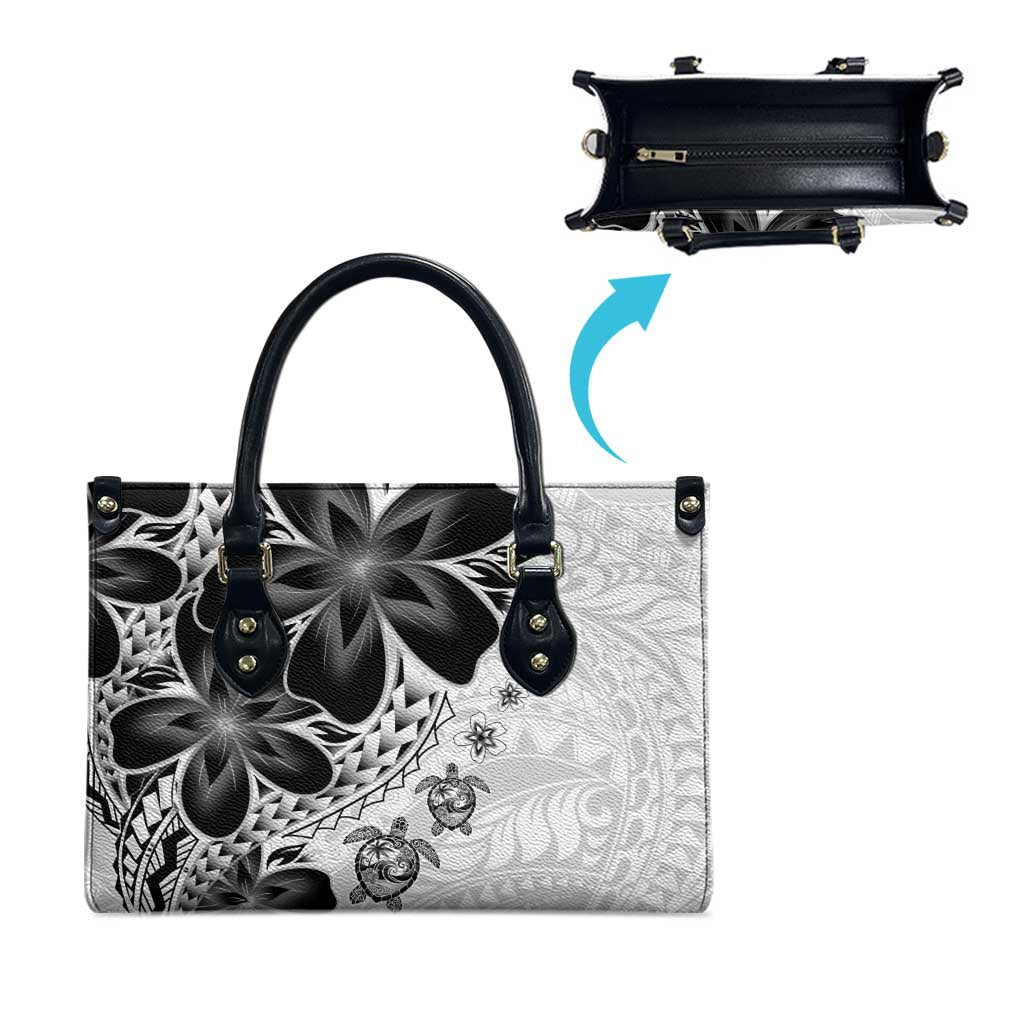 Polynesia Romantic Valentine Leather Bag Sea Turtle Couple With White Plumeria LT05 - Polynesian Pride