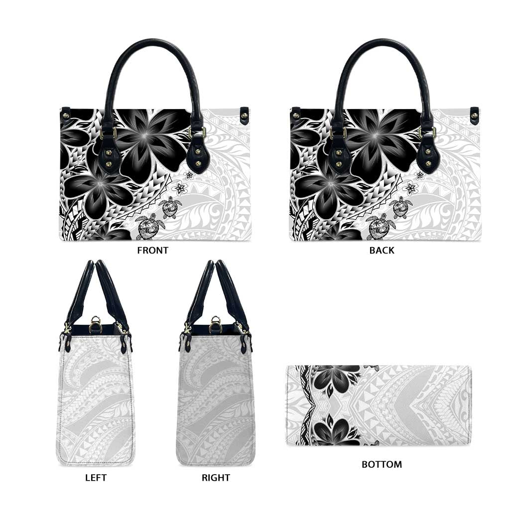 Polynesia Romantic Valentine Leather Bag Sea Turtle Couple With White Plumeria LT05 - Polynesian Pride