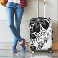 Polynesia Romantic Valentine Luggage Cover Sea Turtle Couple With White Plumeria LT05 - Polynesian Pride