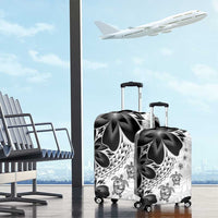 Polynesia Romantic Valentine Luggage Cover Sea Turtle Couple With White Plumeria LT05 - Polynesian Pride