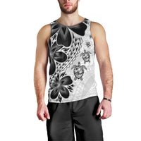 Polynesia Romantic Valentine Men Tank Top Sea Turtle Couple With White Plumeria LT05 - Polynesian Pride