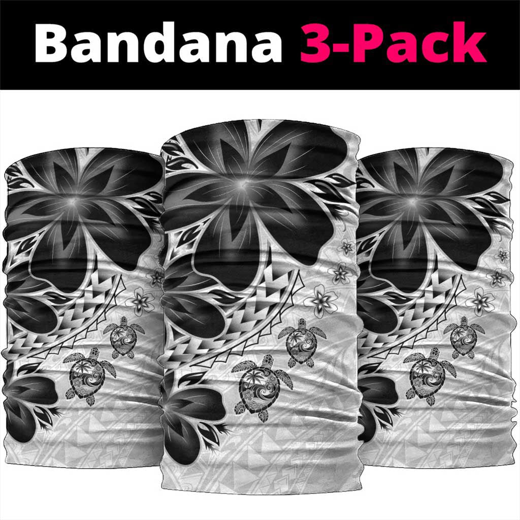 Polynesia Romantic Valentine Neck Gaiter Sea Turtle Couple With White Plumeria LT05 package One Size: 25*50cm White - Polynesian Pride