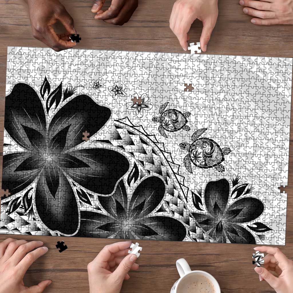 Polynesia Romantic Valentine Puzzle Sea Turtle Couple With White Plumeria LT05 - Polynesian Pride