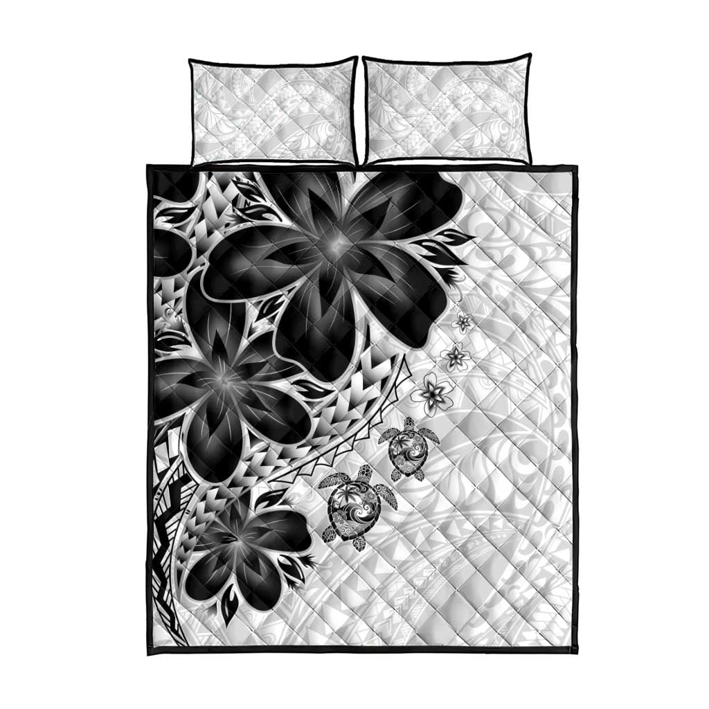 Polynesia Romantic Valentine Quilt Bed Set Sea Turtle Couple With White Plumeria LT05 - Polynesian Pride