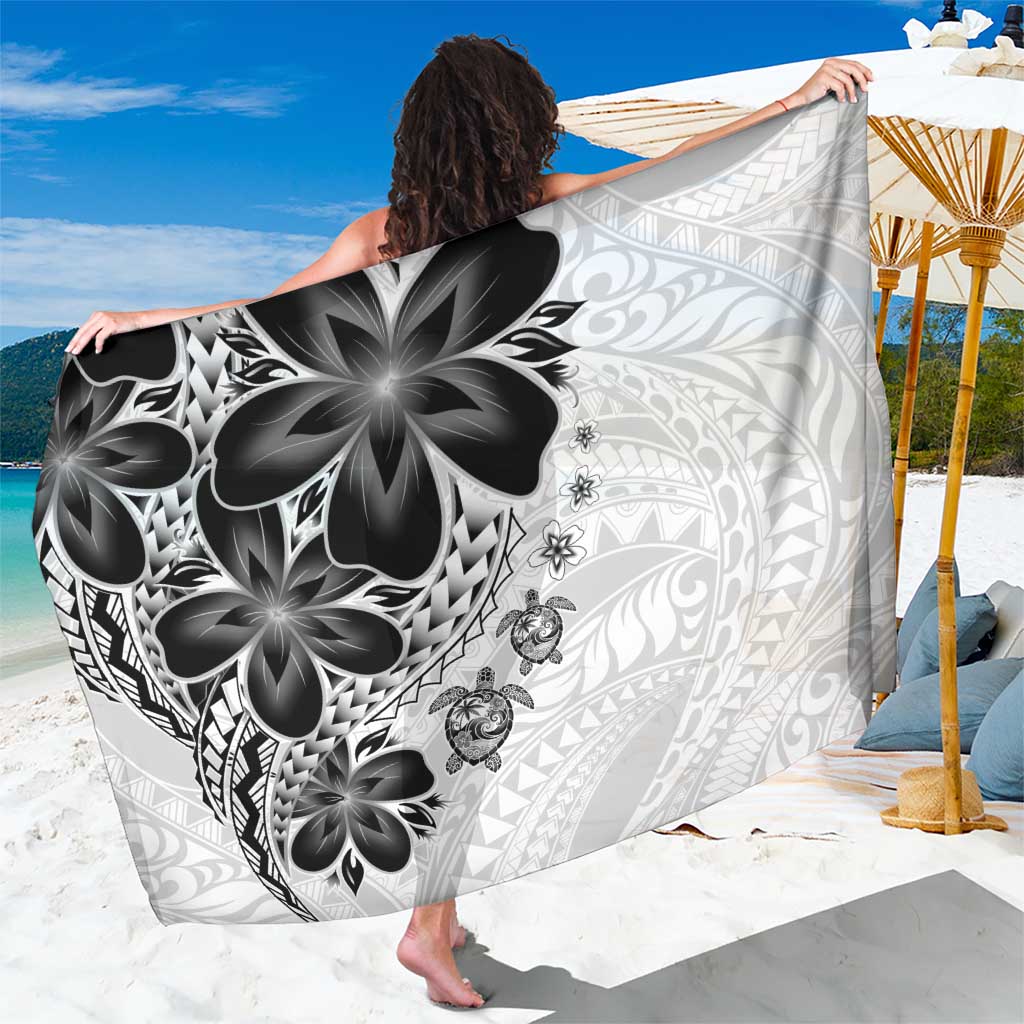 Polynesia Romantic Valentine Sarong Sea Turtle Couple With White Plumeria LT05 One Size 44 x 66 inches White - Polynesian Pride