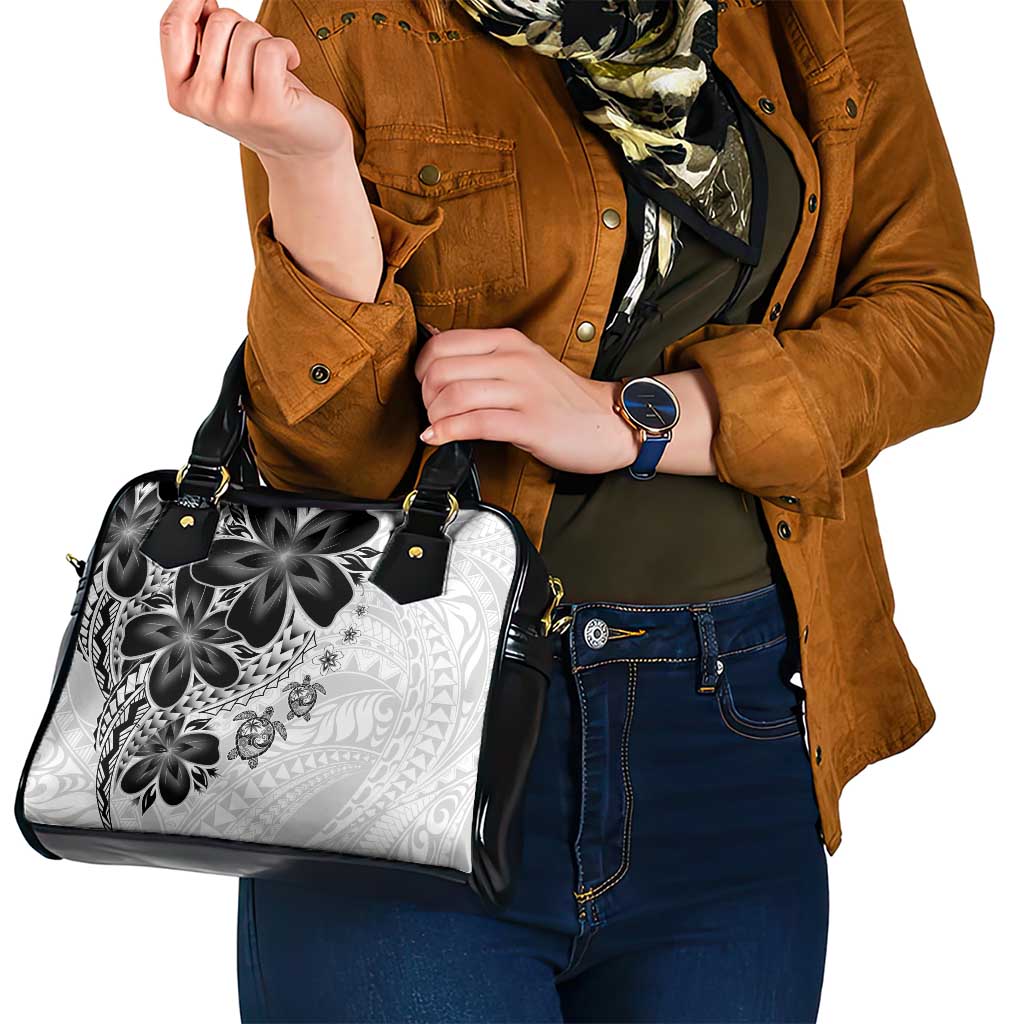Polynesia Romantic Valentine Shoulder Handbag Sea Turtle Couple With White Plumeria LT05 - Polynesian Pride