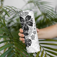 Polynesia Romantic Valentine Skinny Tumbler Sea Turtle Couple With White Plumeria LT05 - Polynesian Pride