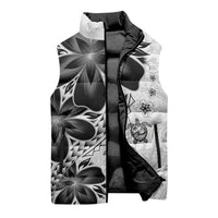 Polynesia Romantic Valentine Sleeveless Puffer Jacket Sea Turtle Couple With White Plumeria LT05 - Polynesian Pride
