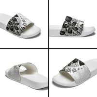 Polynesia Romantic Valentine Slide Sandals Sea Turtle Couple With White Plumeria LT05 - Polynesian Pride